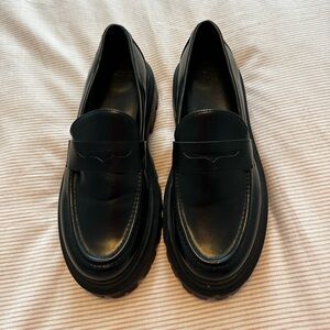 H&M Black Platform Loafers